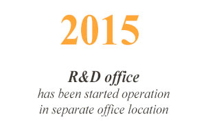 2015 R&D office has been started operation in separate office location